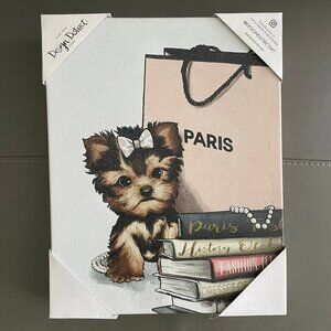 Design District Fashion Book Yorkie Glam Wall Art